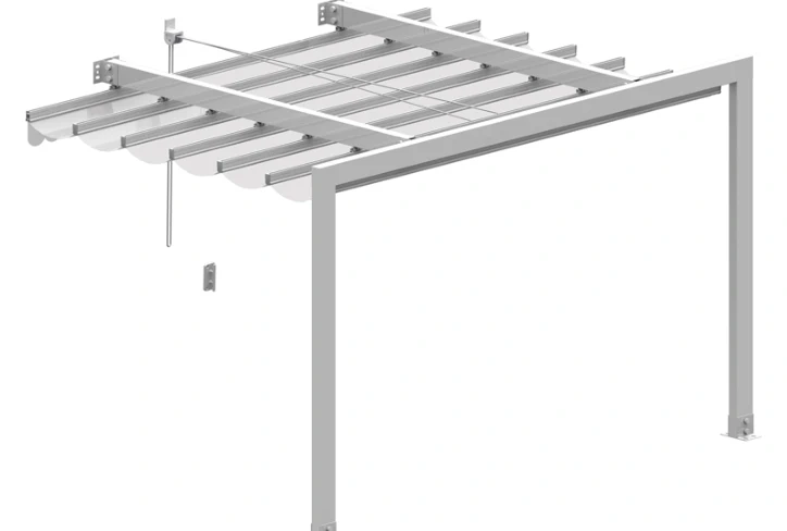 Toldo palillería pared-suelo para jardines